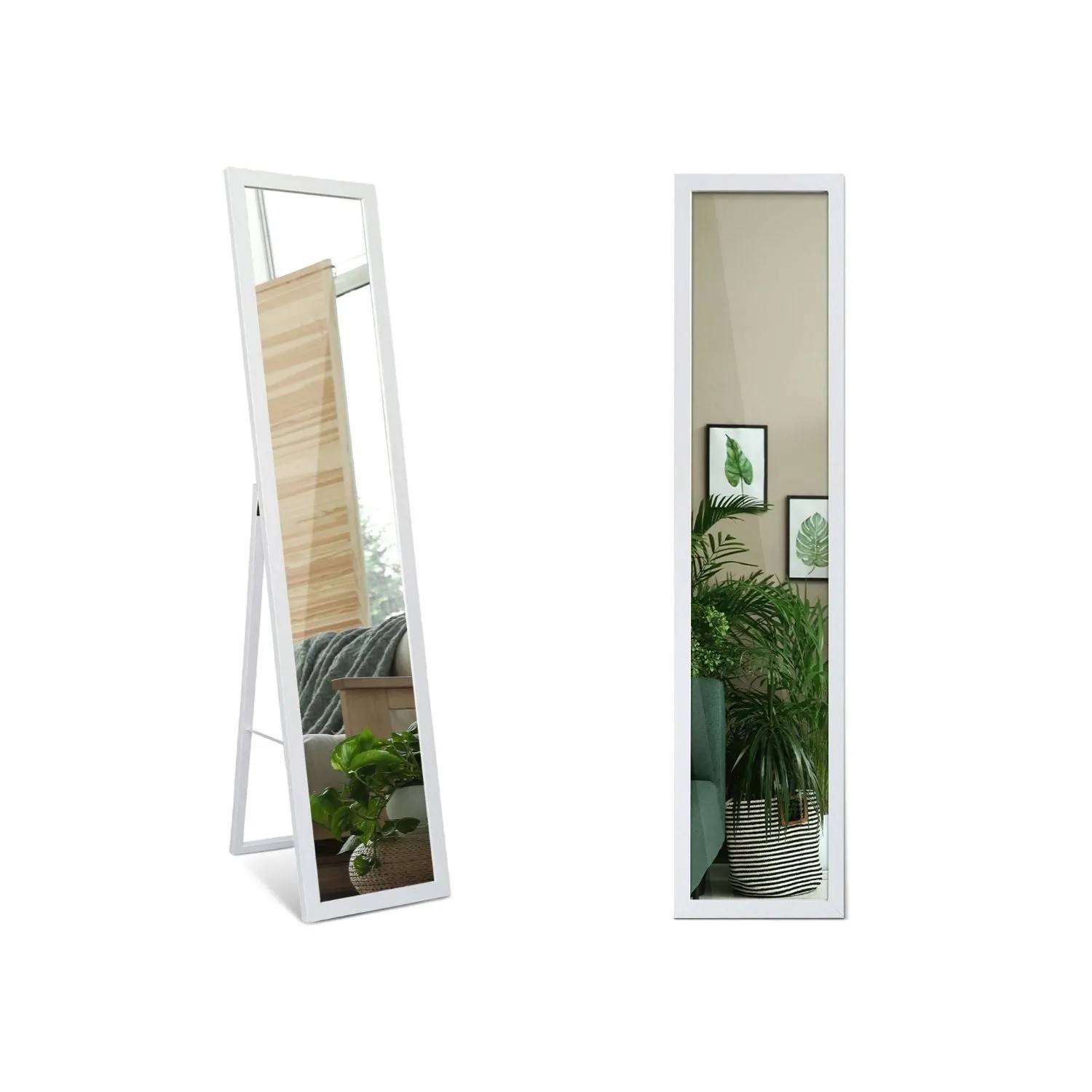 Tulup Standspiegel Standspiegel mit Rahmen 36x156 cm Elegante Stehender Spi günstig online kaufen