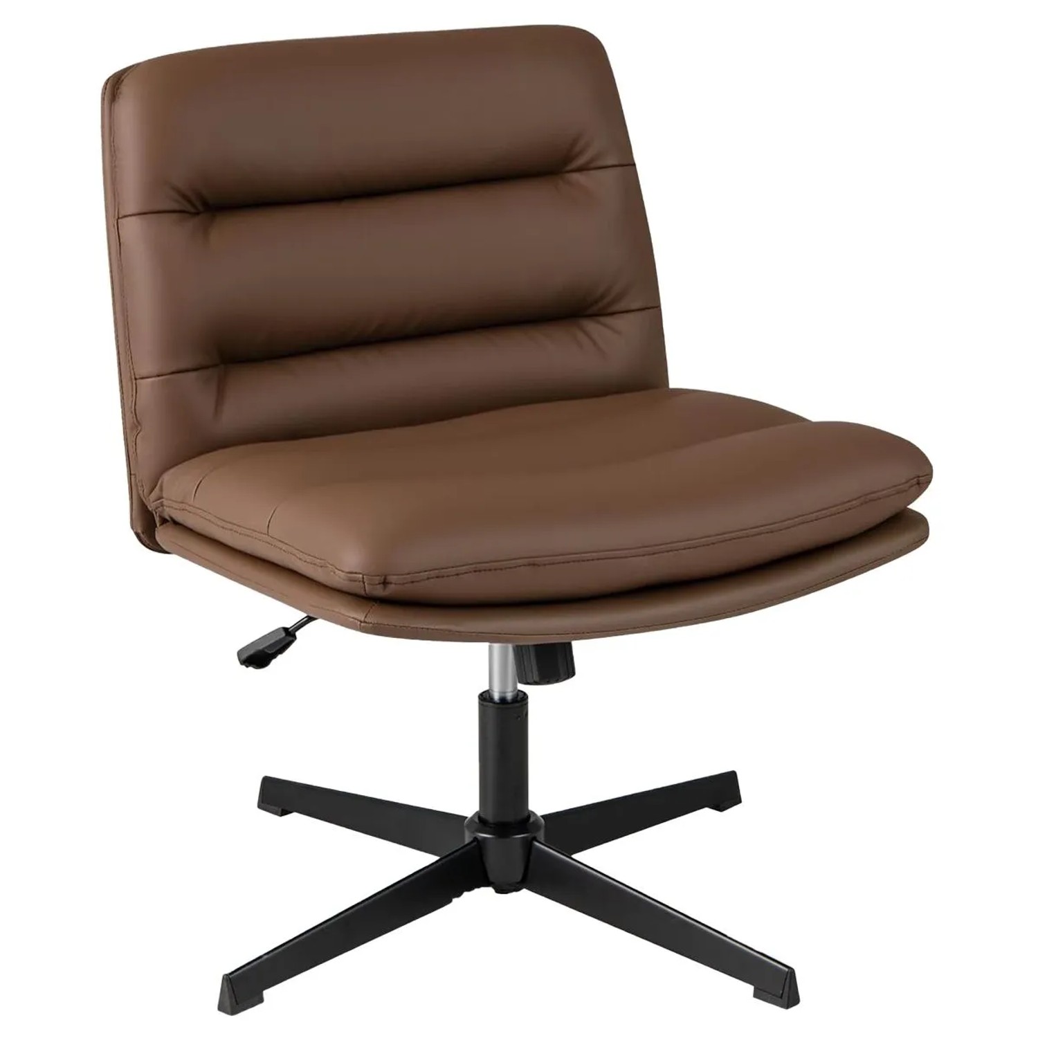 Costway Schneidersitz Stuhl Höhenverstellbarer Schreibtischstuhl Braun