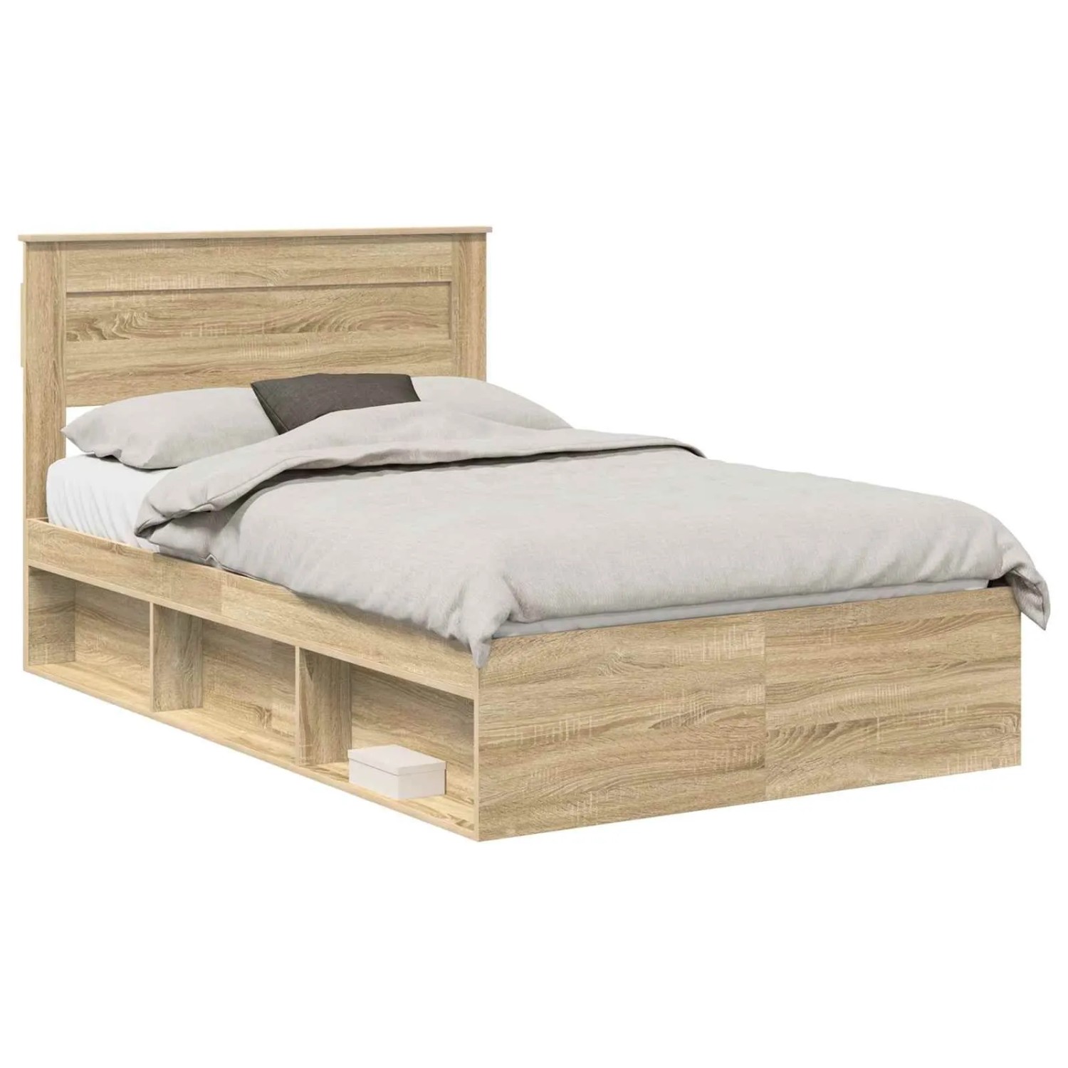 vidaXL Bettrahmen Sonoma 120 x 200 cm Massives Kiefernholz 3409785