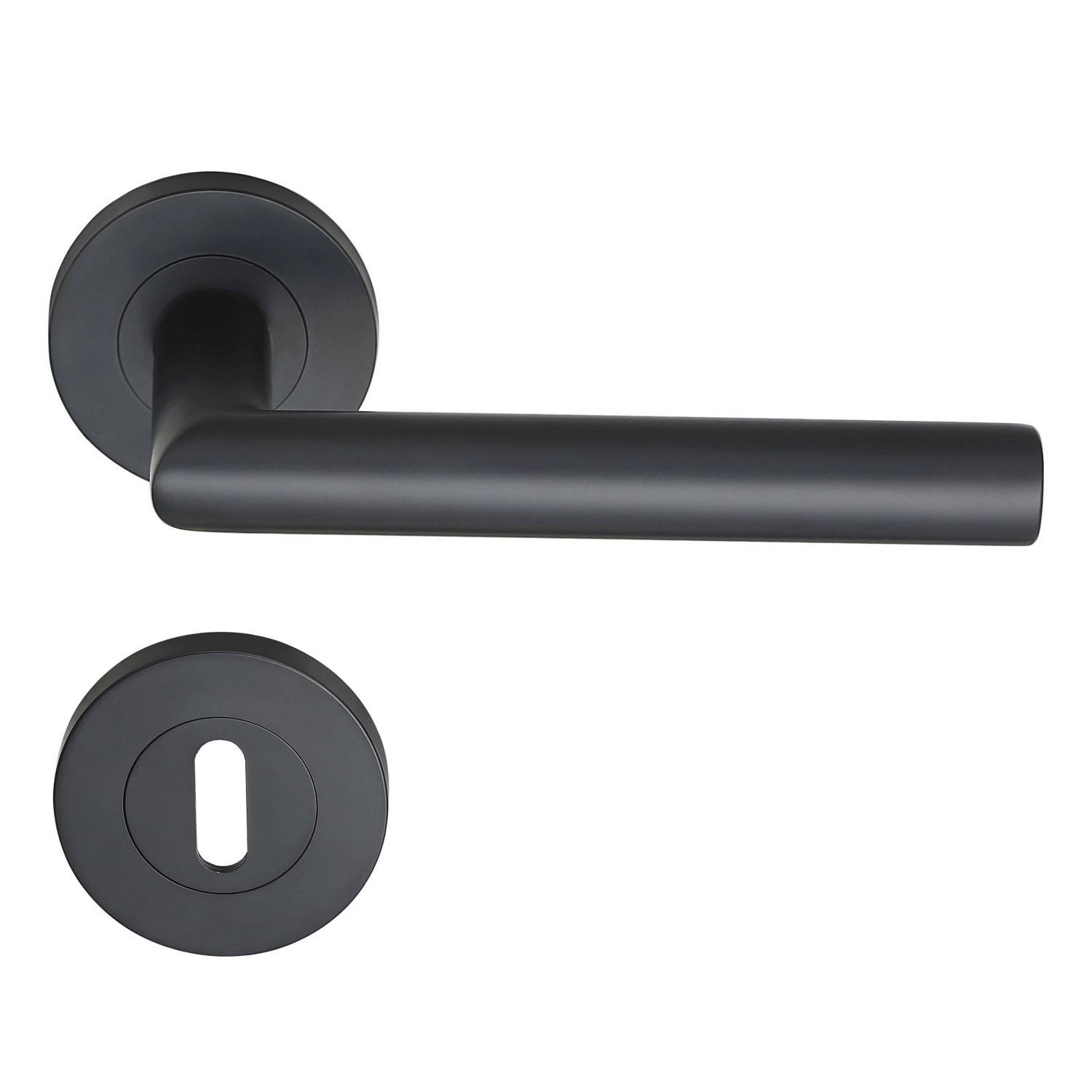 MeinTürgriff Drückergarnitur Tortola Schwarz Türdrücker Edelstahl Türgriff günstig online kaufen