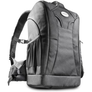 Mantona Trekking Fotorucksack in Dunkelgrau mit gepolsterten Trägern und Netzfach. Ideal für Kamera & Zubehör.