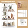 Costway Geometrisches Bücherregal Holz & Metall ‎Natur 100 x 30 x 177 cm_5