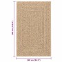 Rechteckiger vidaXL Outdoor-Teppich ZIZUR in Jute-Optik, 240x340 cm.