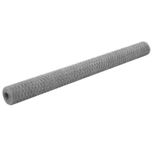 vidaXL Drahtzaun Verzinkter Stahl 25x1,5 m Silbern 143325