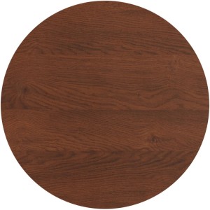 Runde, dunkelbraune DELUKE Tischplatte Katja aus Holz für Bistrotisch, 70x70 cm.