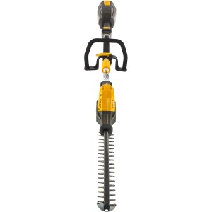 Texas Akku-Teleskopkettensäge PHZ 5800 Solo: Akku-Kettensäge mit Teleskopstiel und gelb-schwarzem Design.