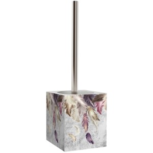 Sanilo WC-Bürste Federn mit Edelstahlgriff und Feder-Motiv für das Badezimmer.