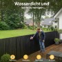 Sekey PVC Sichtschutzmatte Anthrazit (80x500cm) wird gereinigt. Ideal für Balkon & Garten.