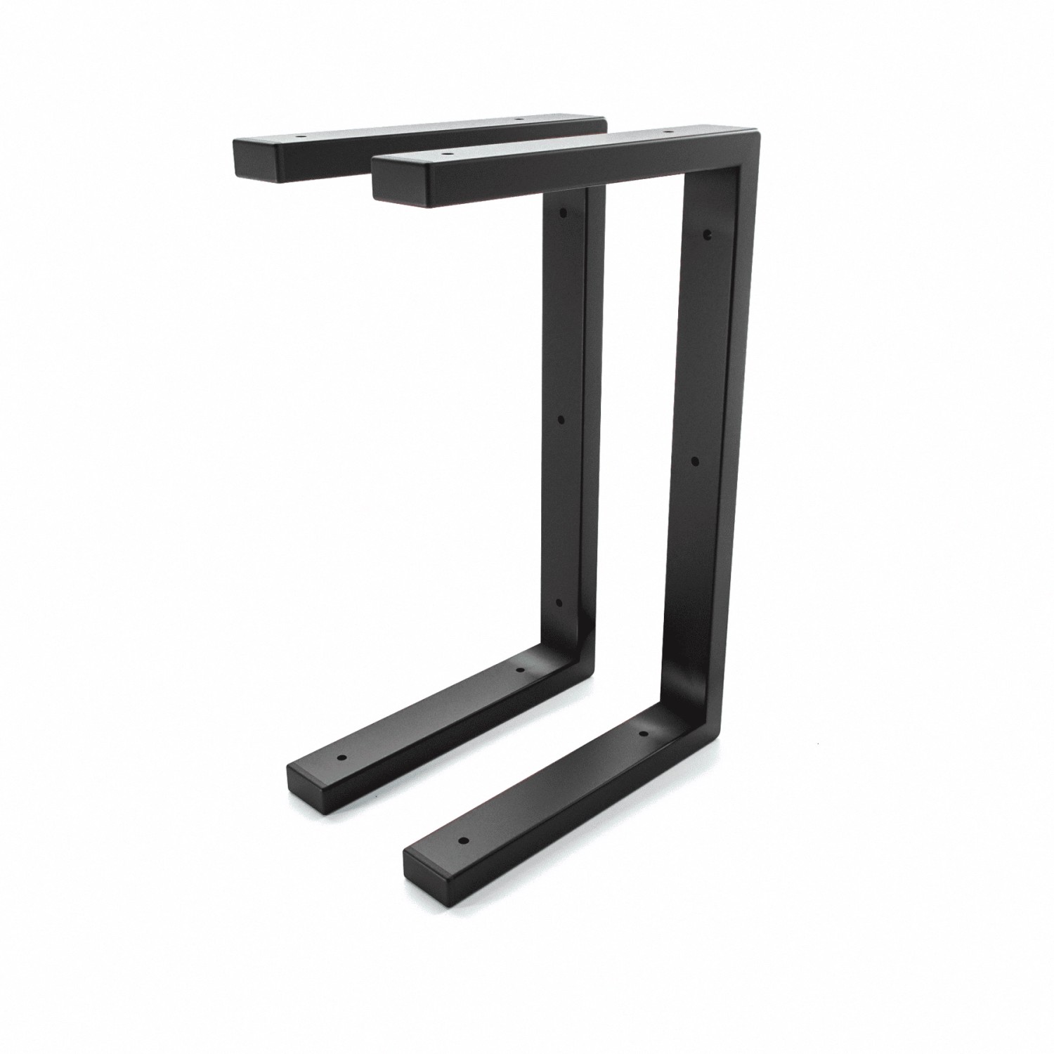 HEVVA Waschtischhalterung LAHN 25 cm Tief 2er Set Schwarz günstig online kaufen