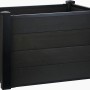 Zubehör-Set für WPC-Hochbeet in Schwarz, bestehend aus Modulen zum einfachen Zusammenbau.