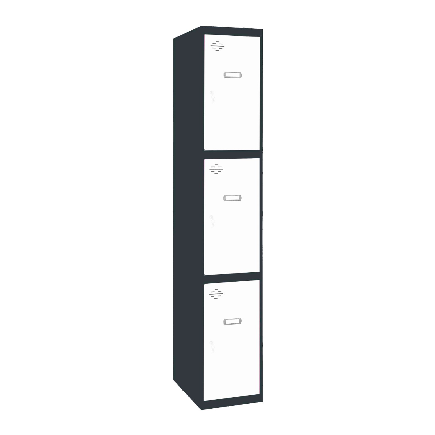 PROREGAL Spind AMEGO HxBxT 180 x 40 x 50 cm 3 Abteile Grundmodul Anthrazit- günstig online kaufen