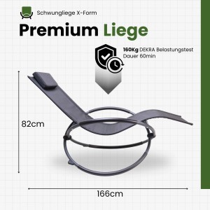Albatros Premium Gartenliege X FORM Belastbar bis 160Kg