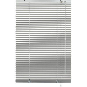 Gardinia Aluminium Jalousie, 80x130 cm, silberfarben. Sicht- und Sonnenschutz für Fenster.