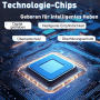 Detailaufnahme: Technologie-Chip für höhenverstellbares Schreibtischgestell, Überlast- und Überhitzungsschutz.