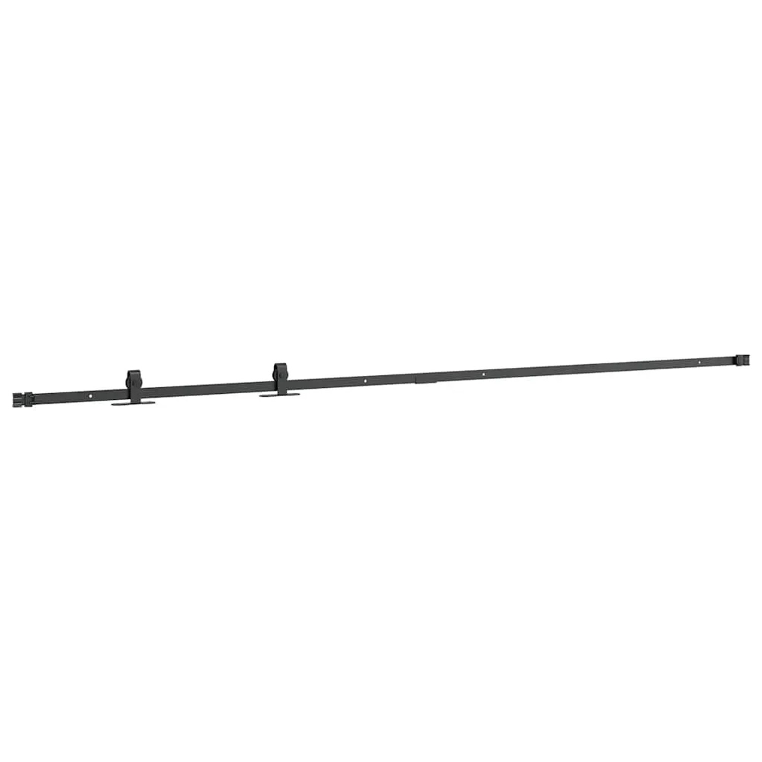 vidaXL Schiebetürbeschlag Set, 213 cm, Karbonstahl, für Schranktüren.