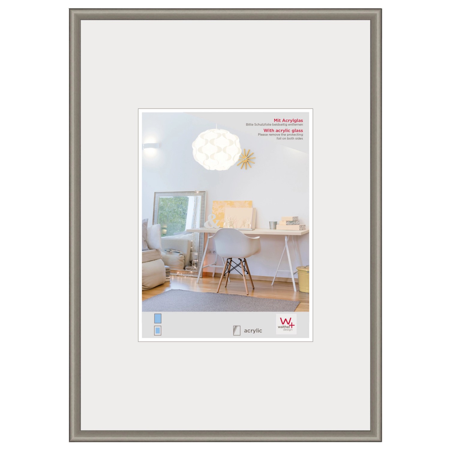 walther design New Lifestyle Kunststoff Bilderrahmen Kunstglas 29,7x42 cm günstig online kaufen