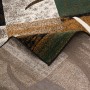 Grüner Designer Teppich 160x230cm von Pergamon, Kurzflorteppich mit modernem Muster.