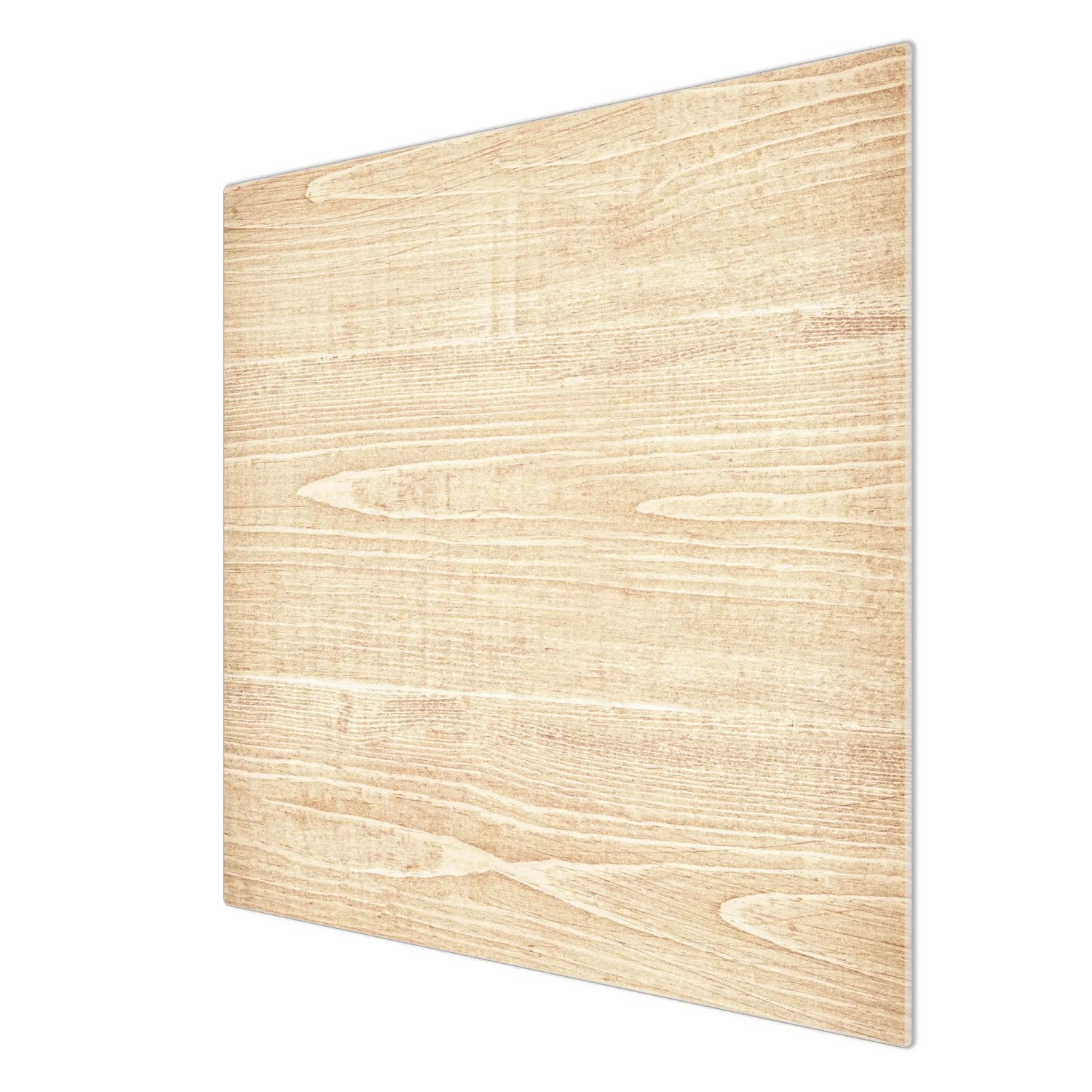 Banjado Herdabdeckplatte aus Glas, 60x52 cm, mit Holz-Motiv. Schneidebrett und Ceranfeldabdeckung in einem.