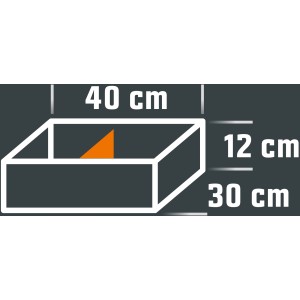 Eurobox-System Abtrenner, weiße Trennwand für Aufbewahrungsboxen, 25,7x11cm.