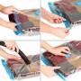 Tectake Vakuumbeutel Set L, 5 transparente Beutel mit Ventil und Verschluss für textile Aufbewahrung.