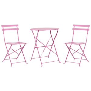 Beliani Bistro Set FIORI Rosa
