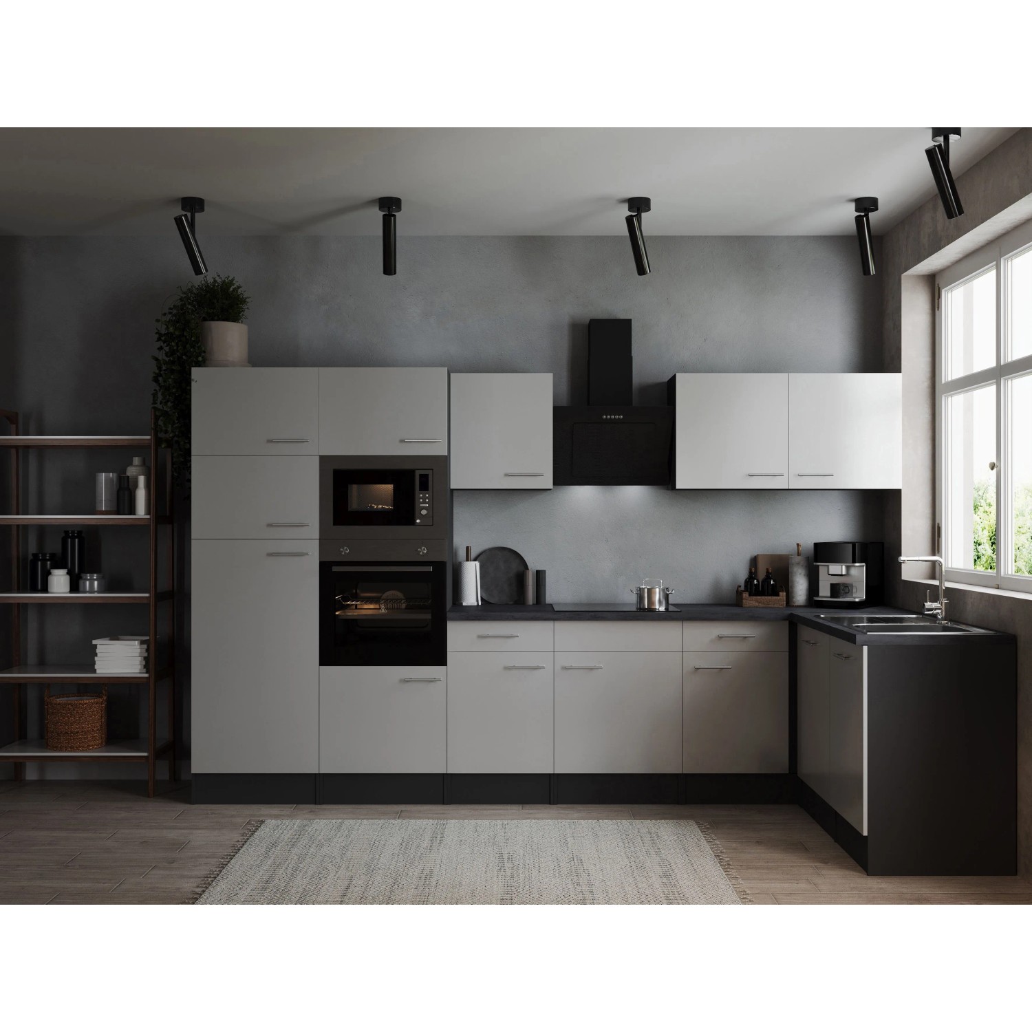 Respekta Winkelküche Oliver 340 cm Weiß