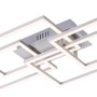 Moderne LED-Deckenleuchte Iven von Just Light, Stahl, 70x34,5 cm, warmweißes Licht.