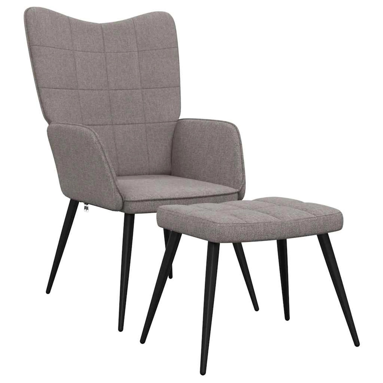 vidaXL Relaxsessel mit Hocker Taupe Stoff 327961 günstig online kaufen