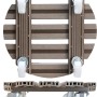 Wagner WPC Pflanzenroller, Ø 38,5 cm, taupe, mit Rollen für den Innen- und Außenbereich.