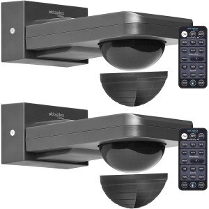 Oktaplex 360° Bewegungsmelder Tea 2er Set Anthrazit mit Fernbedienung für Außen.