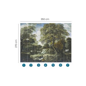 Erismann Digital Fototapete Zooom Forest mit Waldmotiv, 270x350cm.