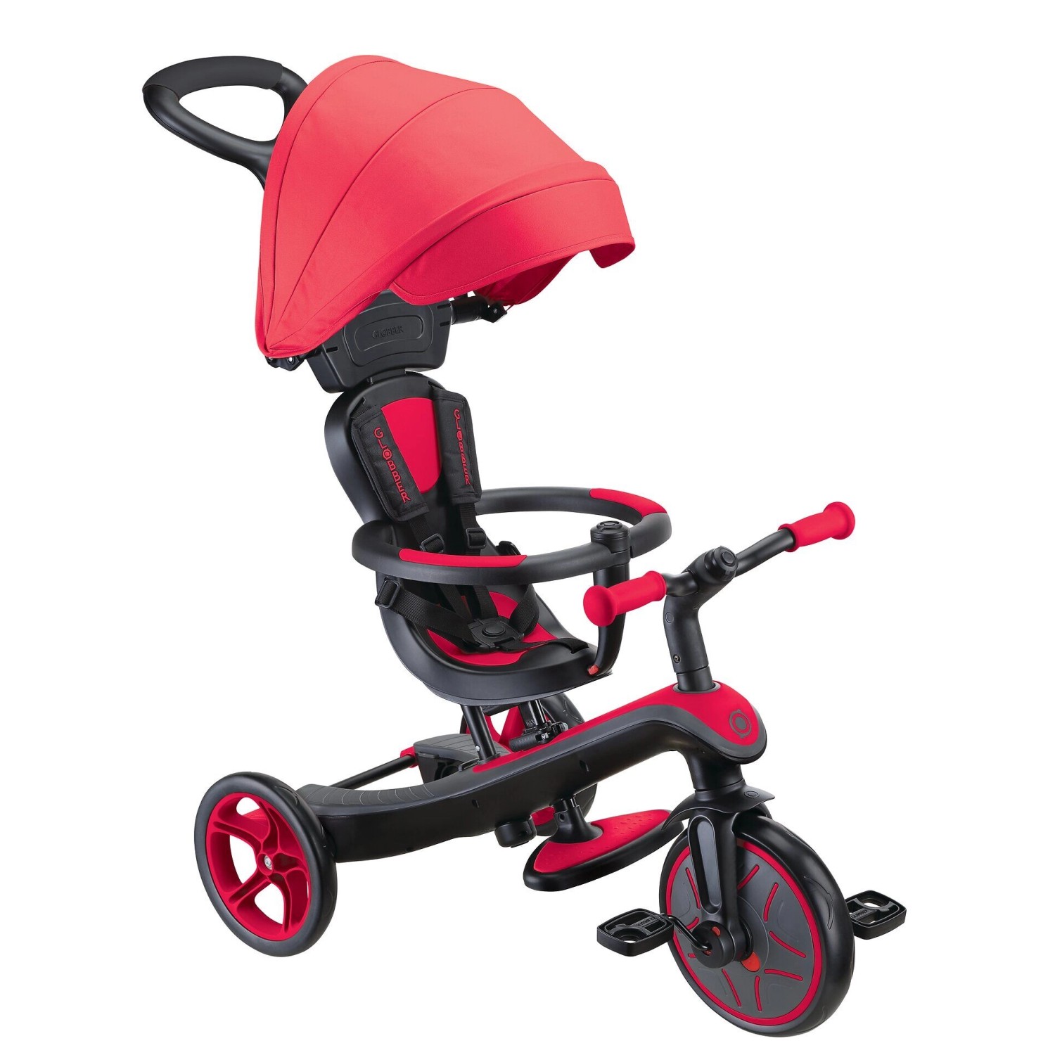 Globber Explorer Trike 4in1 Kinderwagen Dreirad und Laufrad 10/8,5 Zoll TPR günstig online kaufen