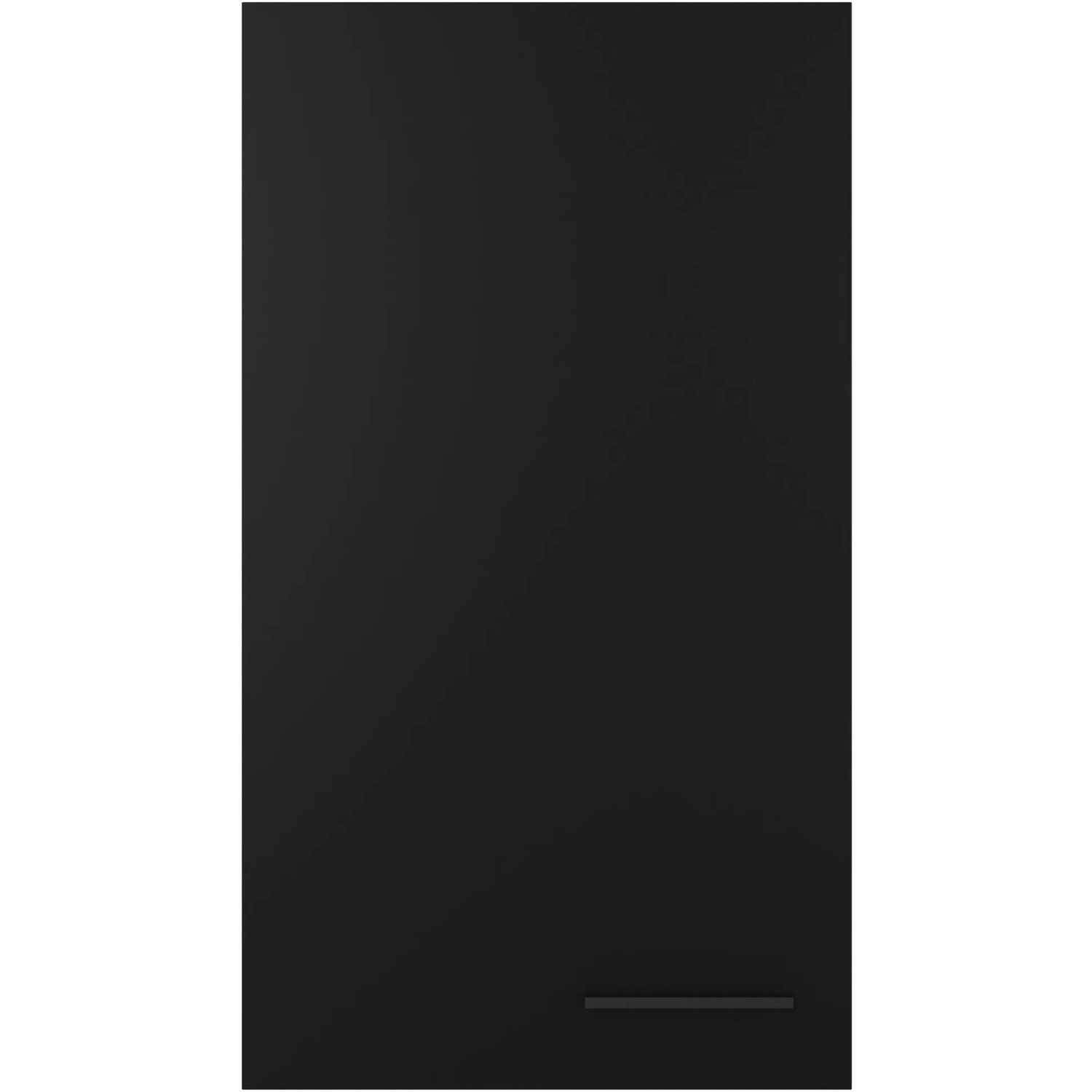 Flex-Well Exclusiv Oberschrank Capri, 50x89 cm, Schwarz Matt/Endgrain Oak, Küchen-Hängeschrank