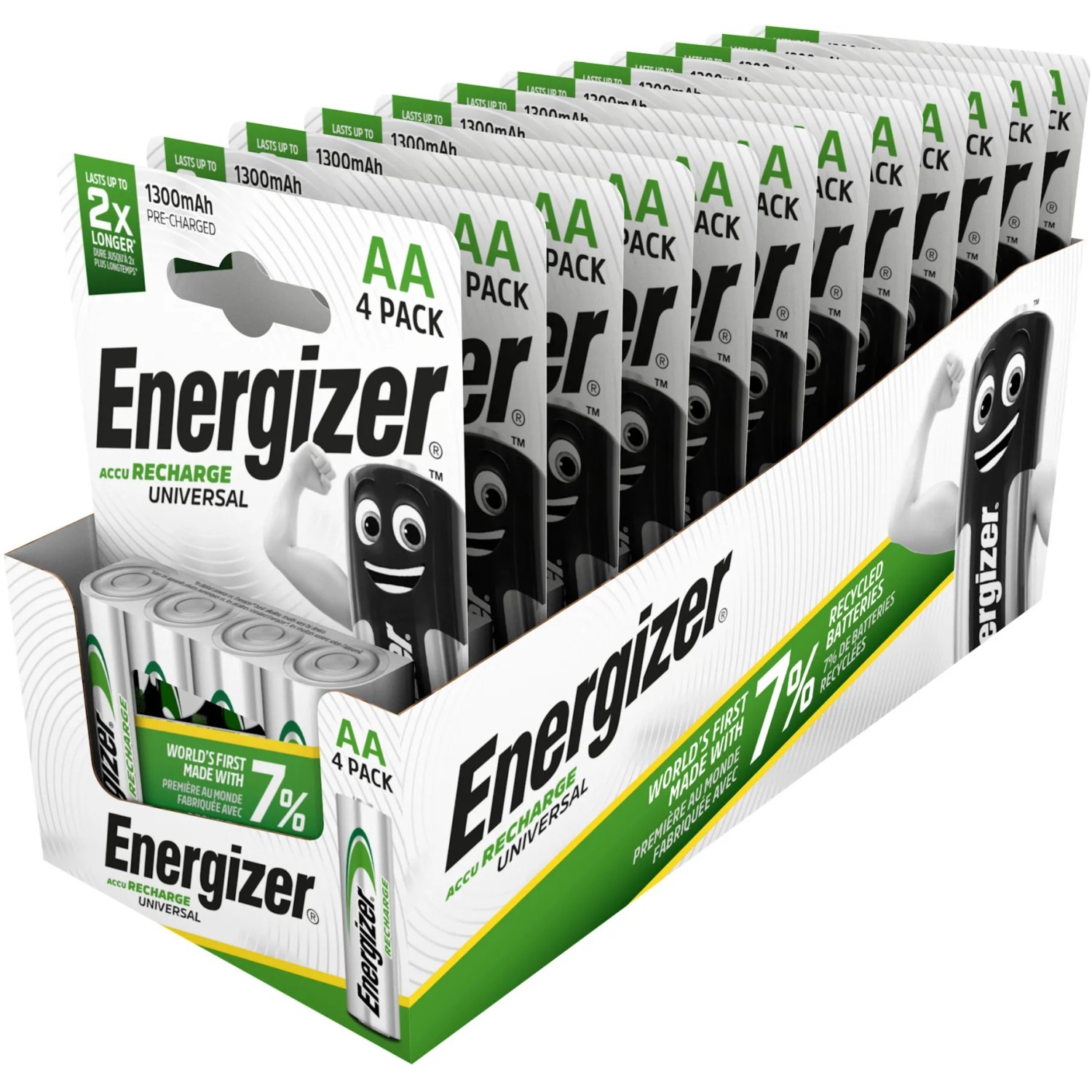 Energizer Wiederaufladbare AA Akkus – 6 X 4er Pack (HR6, 1300 MAh). Ideal Für Alltagsgeräte Wie Fernbedienungen & Spielzeug