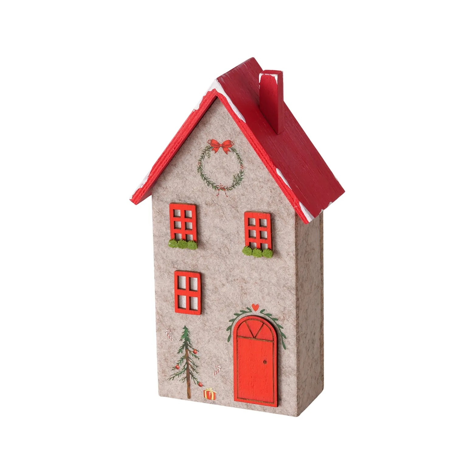 Boltze Haus-Dekoaufsteller Casata Groß 13,8 cm x 6,8 cm x 24,2 cm Grau
