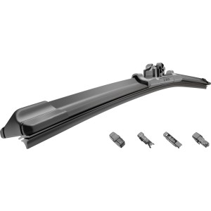Bosch Aerotwin Scheibenwischer AP340U mit Adaptern für verschiedene Fahrzeugmodelle.