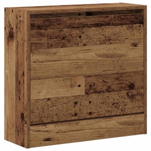 vidaXL Schuhschrank mit Speicher Altholz 60 x 21 x 57 cm Holzwerkstoff 869099