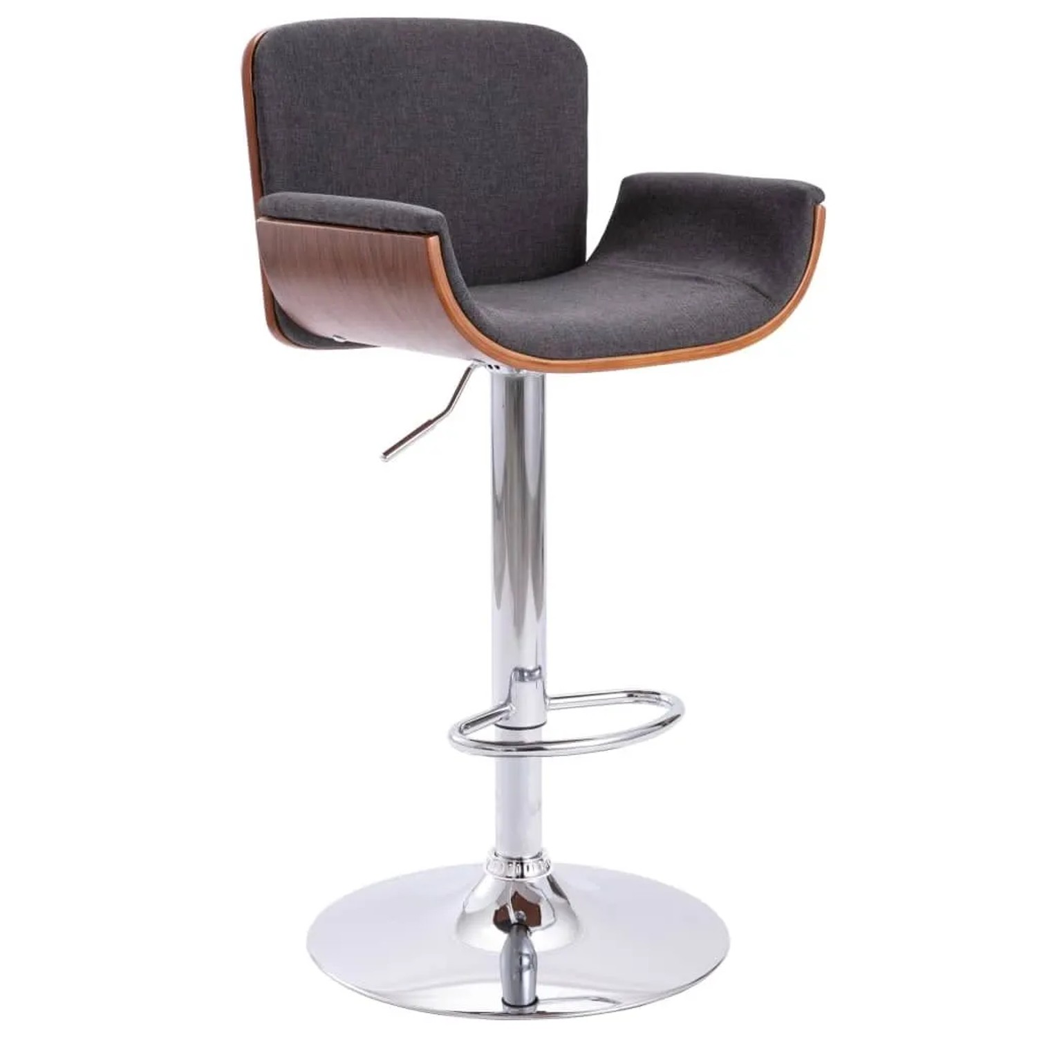 vidaXL Barhocker Grau Stoff 287379