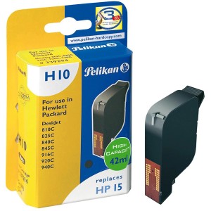 Pelikan Tintenpatrone H10 Schwarz, 42ml, für HP DeskJet Drucker, Bürobedarf.