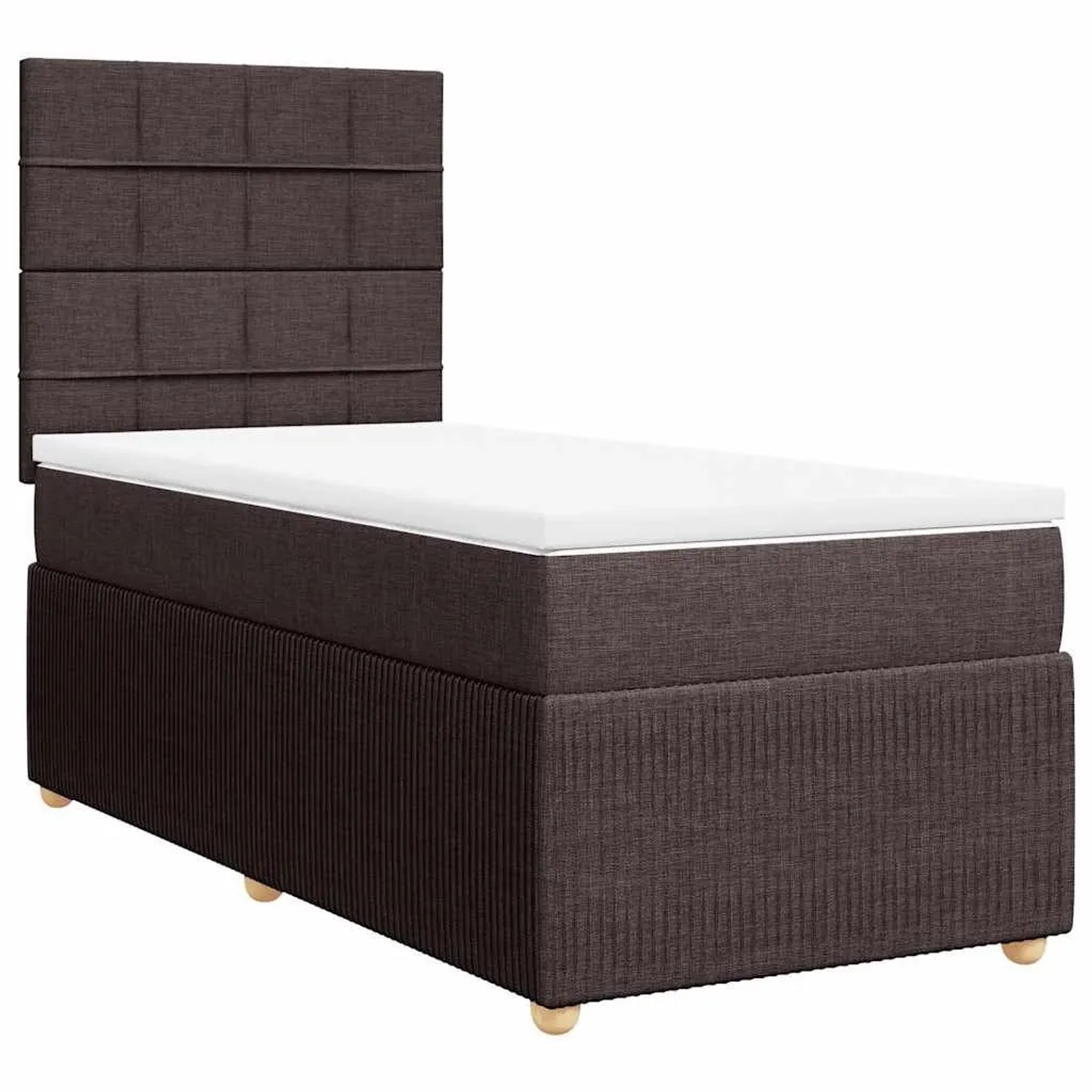 vidaXL Boxspringbett mit Matratze Dunkelbraun 80x200 cm Stoff 3291886 günstig online kaufen