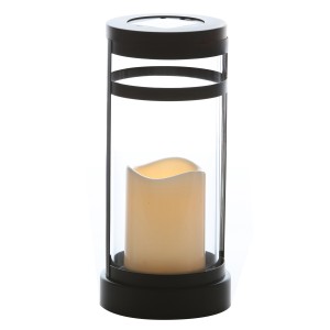 Weiße Flower Power LED Solar Grablampe Arimo für den Außenbereich.