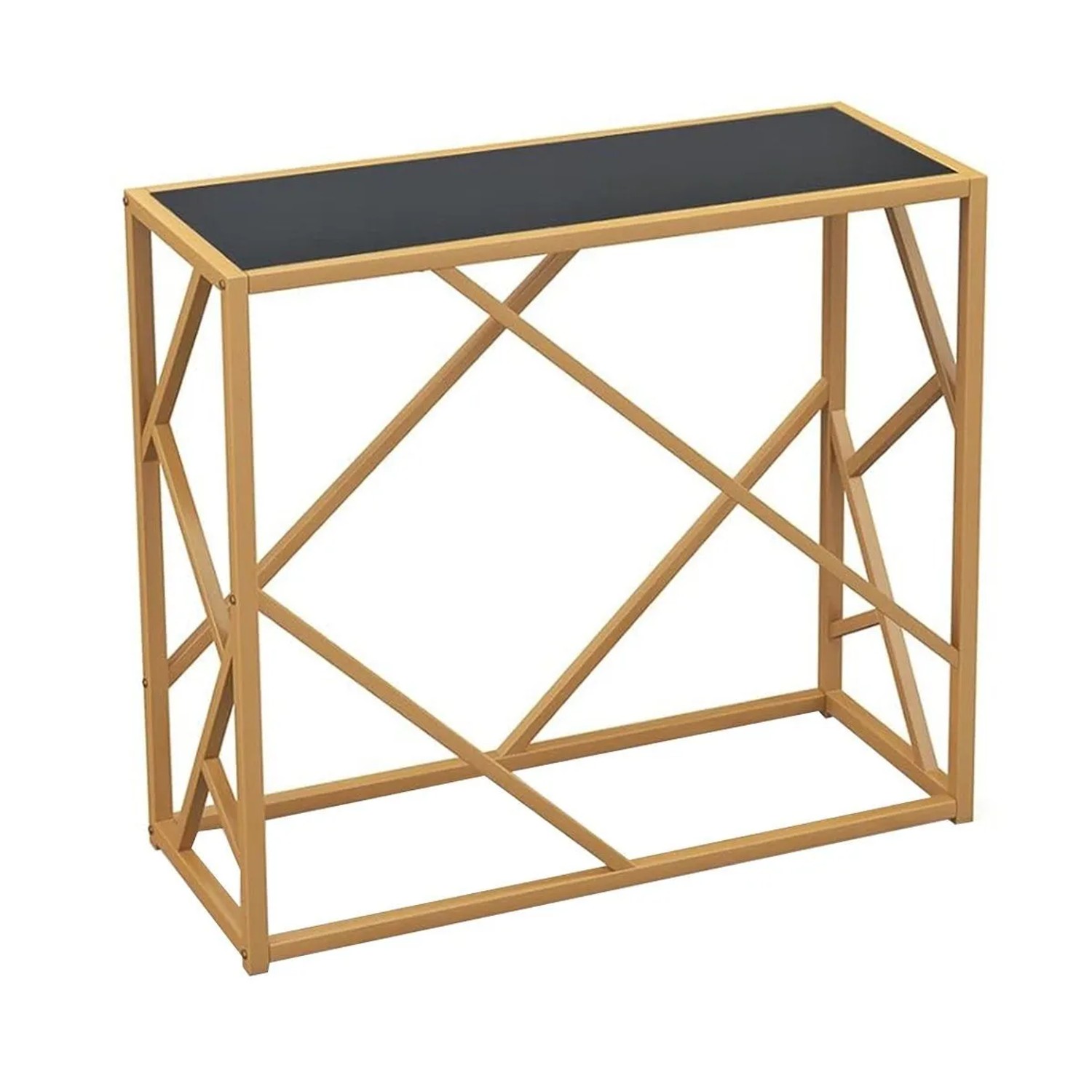 Costway Konsolentisch Flurtisch mit Gehärtetem Glas 80 x 30 x 75 cm günstig online kaufen