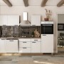 Flex-Well Exclusiv Küche 2320-016 Julia 280 cm Weiß matt-Cosmopolitan Eiche
