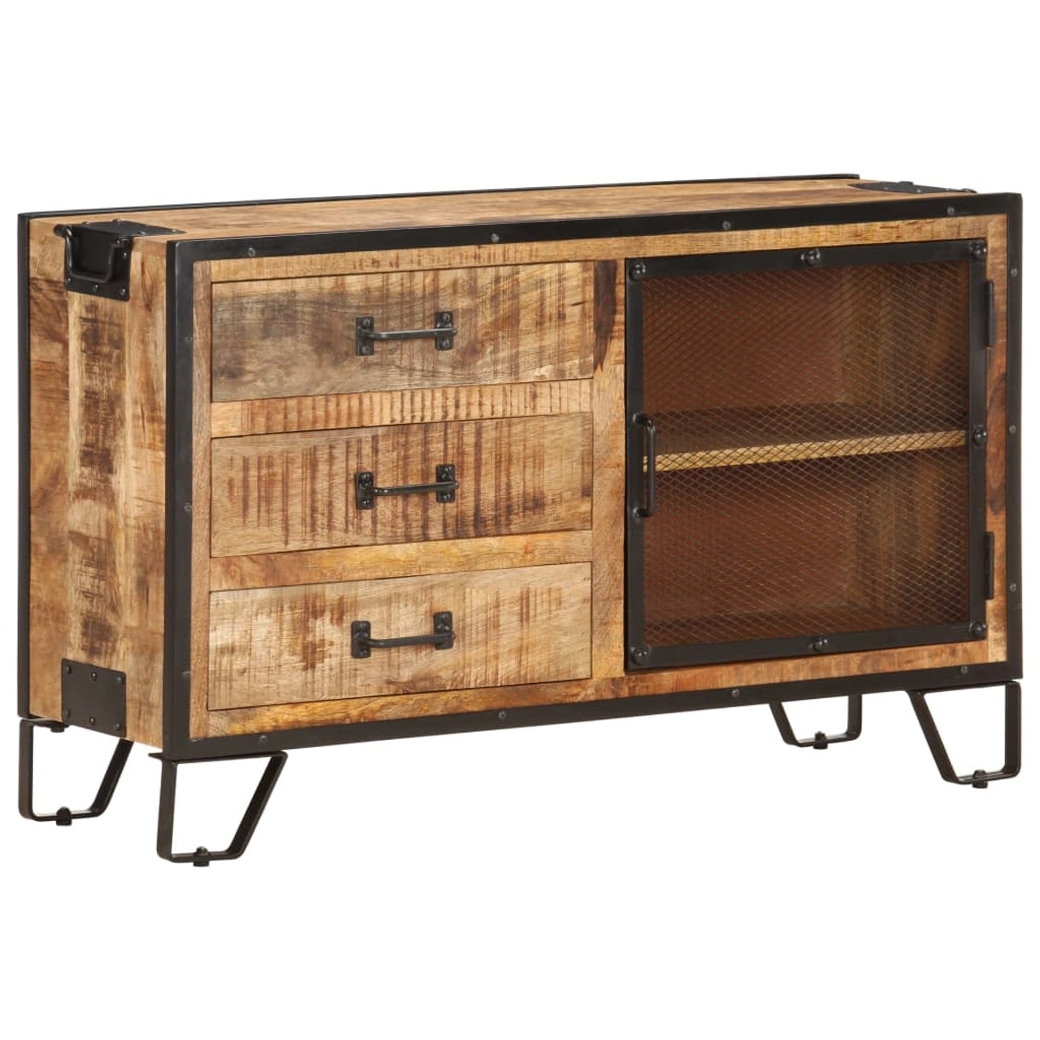 vidaXL Sideboard 100x31x60 cm Raues Mango-Massivholz 285894 günstig online kaufen
