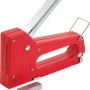Roter Handtacker für 4-8 mm Klammern mit Klammermunition für Heimwerker.