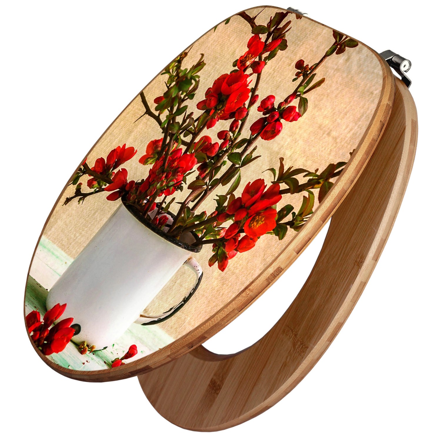 Banjado Design WC Sitz Bambus Toilettendeckel Toilettensitz Bambus Holz Klo günstig online kaufen