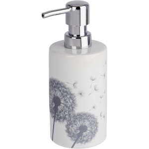 Wenko Seifenspender Astera aus Keramik mit Löwenzahn-Motiv.