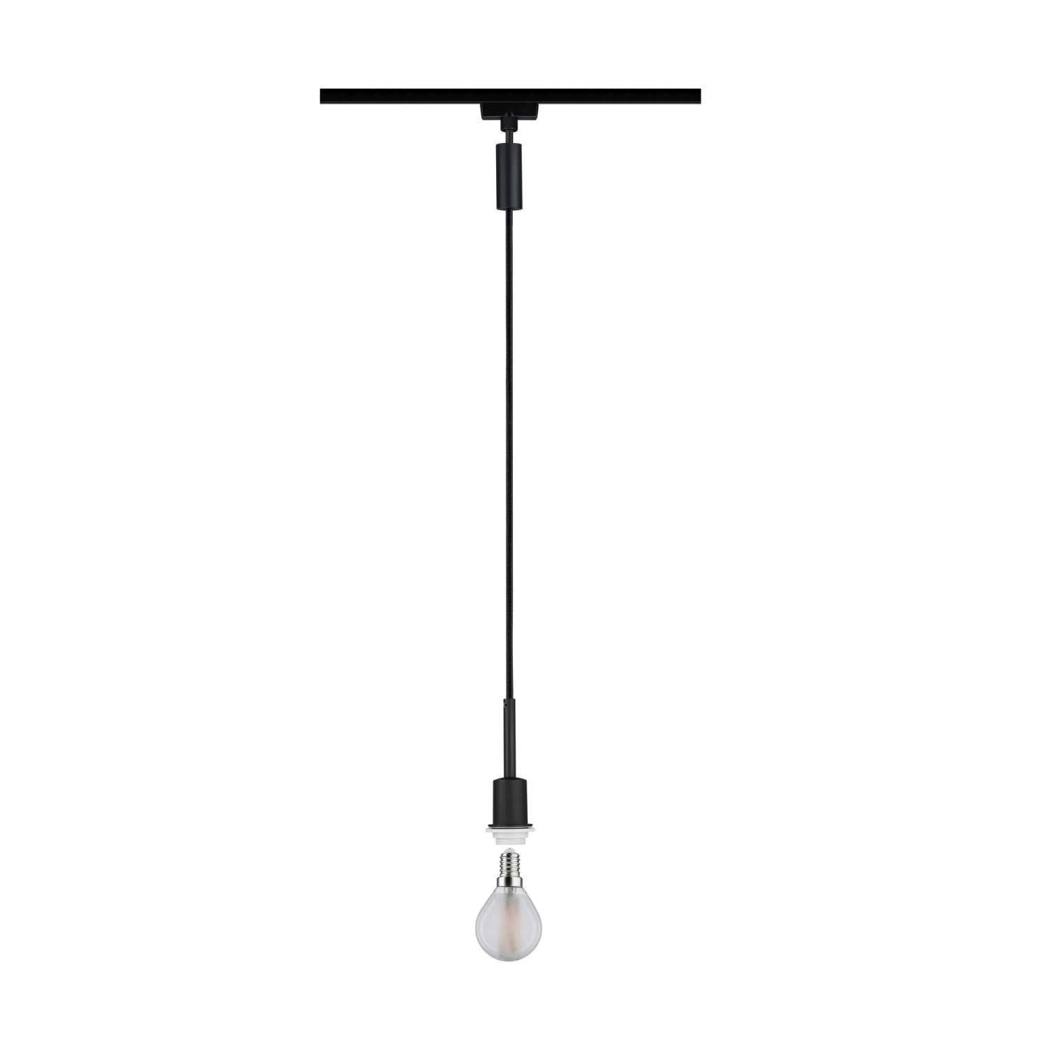 Paulmann URail Pendel in Schwarz matt mit E14 Fassung für Schienensysteme.