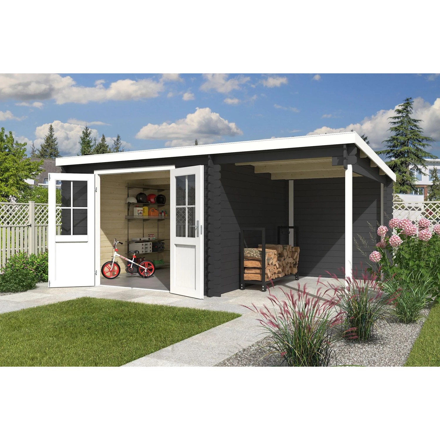 Lasita Gartenhaus Tampa 481 cm x 292 cm Carbongrau