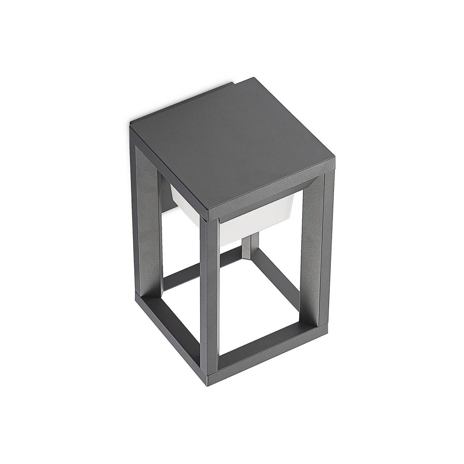 PRIOS LED Wandleuchte Außen Gamion 2621010 Spritzwassergeschützt Modern in Alu aus Aluminium 1-flammig